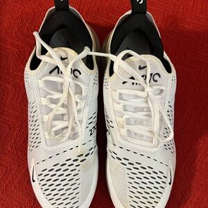 Nike Air 27C White and Black Athletic Shoes
